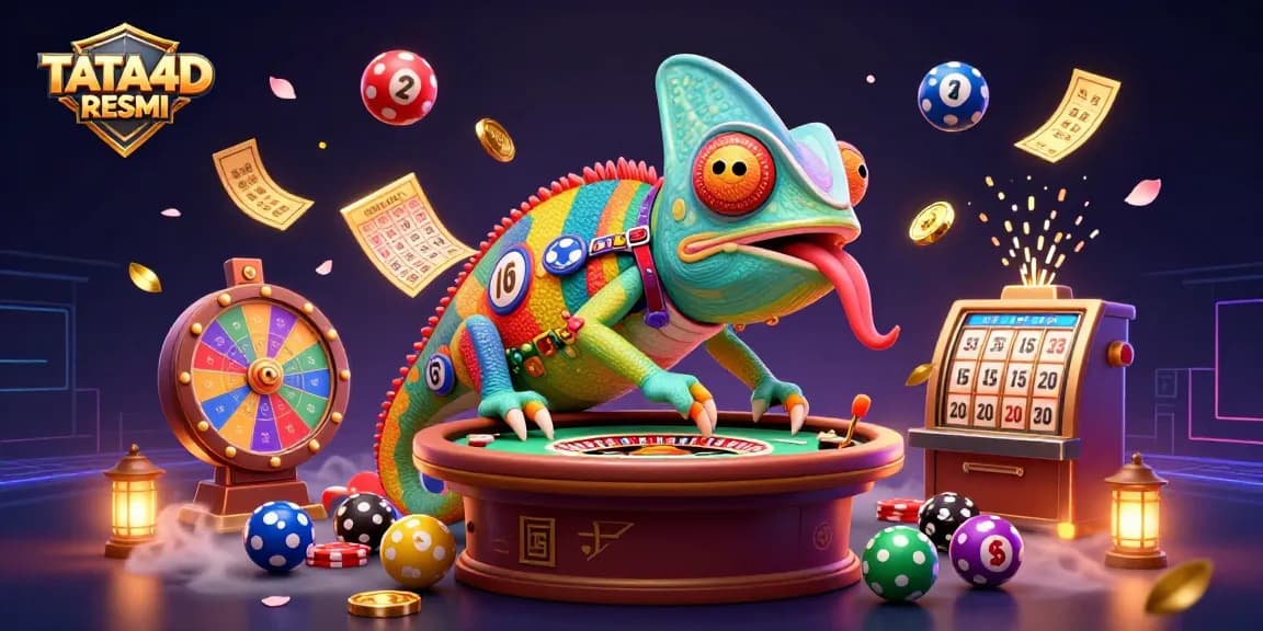 TATA4D RESMI showcases vibrant casino energy with dynamic lottery and prize elements.