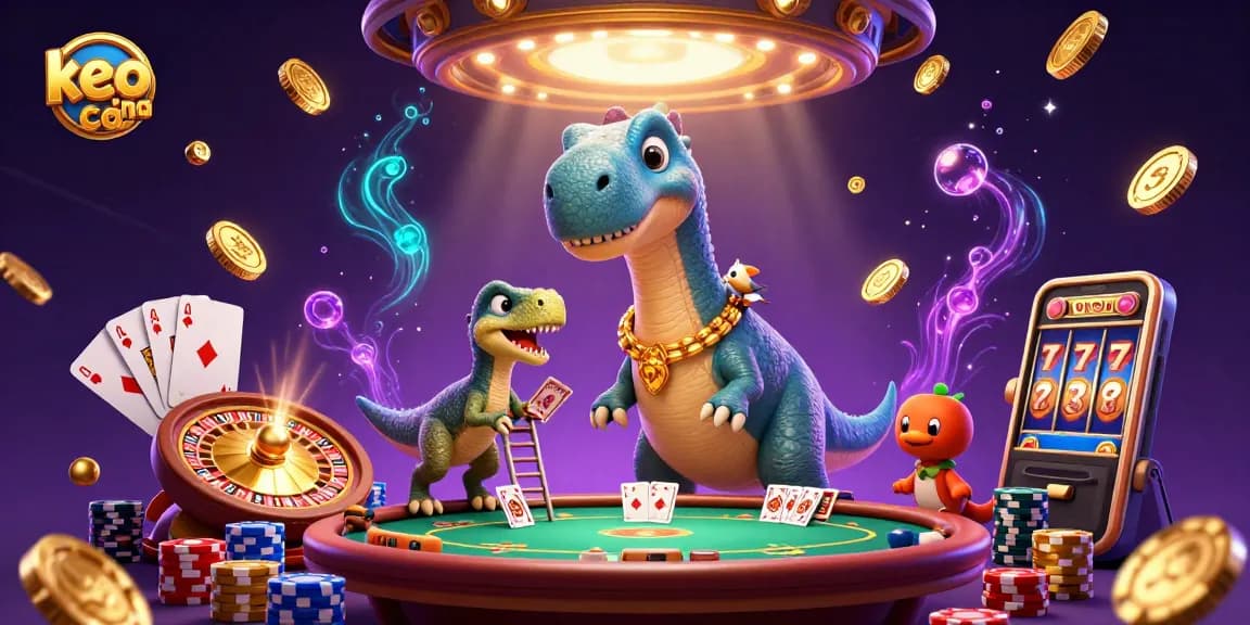 Engage in thrilling keo nha cai betting experiences with a dynamic casino illustration.