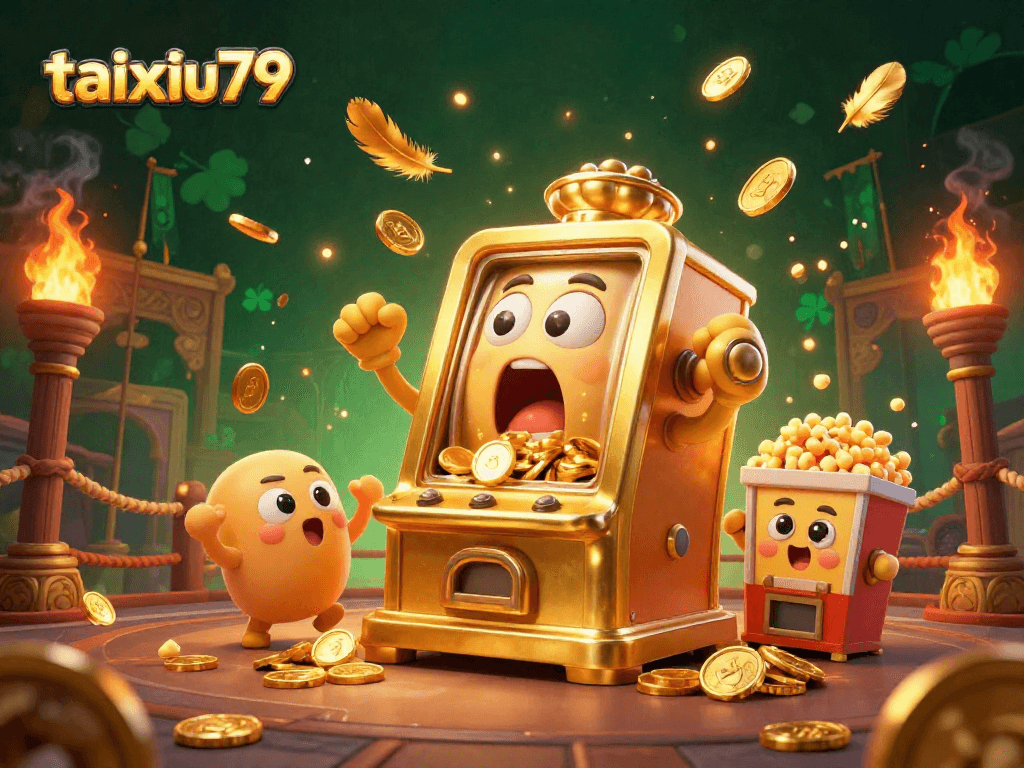 Play Tài Xỉu for exciting wins at taixiu79 with vibrant slot machines and casino elements.