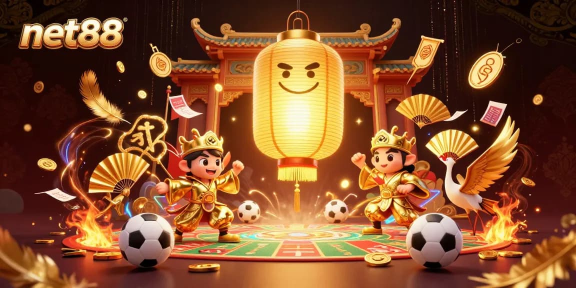 Experience the thrill of betting with net88 at this dynamic sports casino illustration.