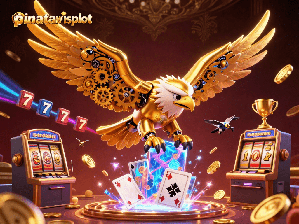 Experience the excitement of pinatawinsslot as the golden eagle dives through cascading holographic slots!