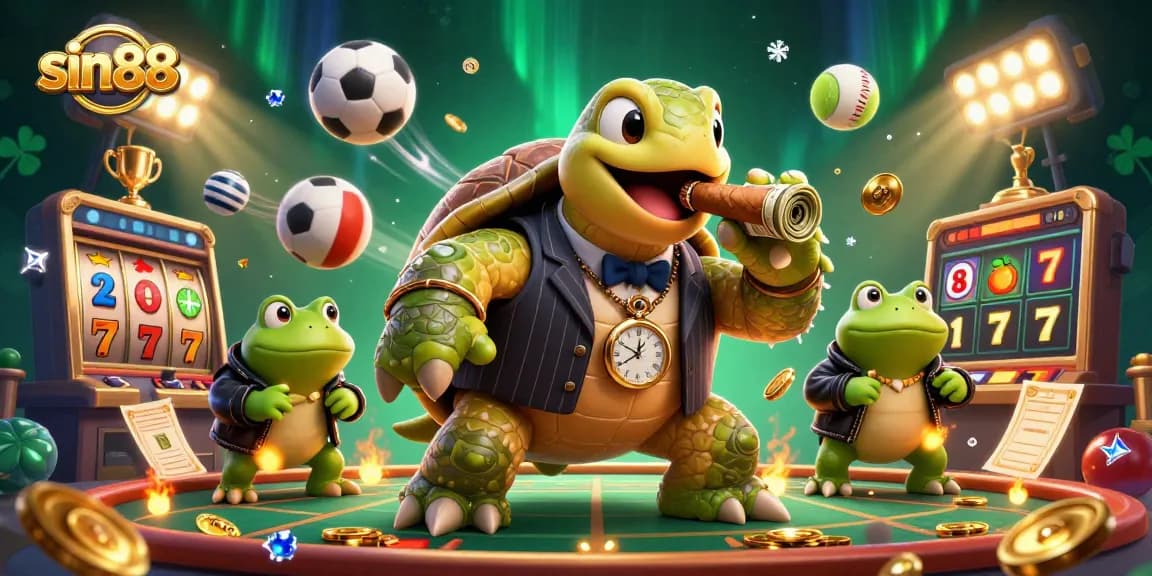 Engage with thrilling gameplay at sin88, showcasing animated sports betting excitement with dynamic characters.