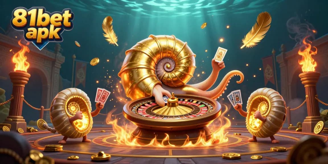 Engage in thrilling gameplay with the 81bet apk, featuring a nautilus roulette wheel and glowing companions.