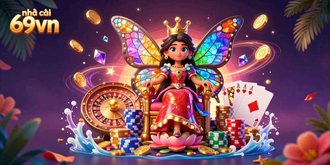 Experience thrilling games at nhà cái 69vn with colorful chips, roulette, and prizes in action.