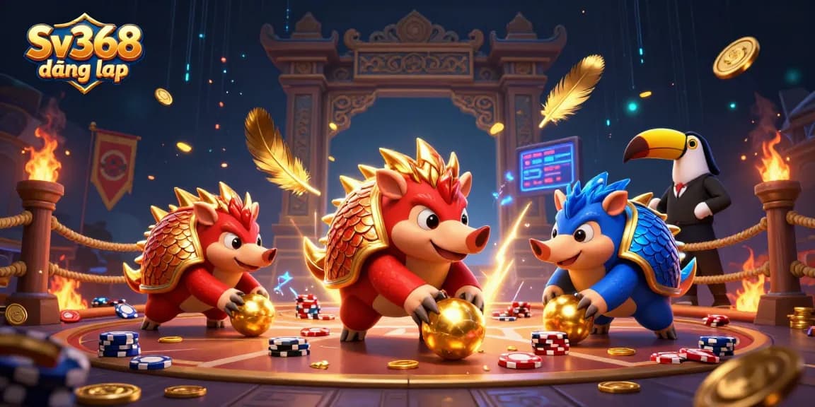 Experience thrilling gameplay at Sv368 đăng nhập with high-stakes pangolin match and casino elements.