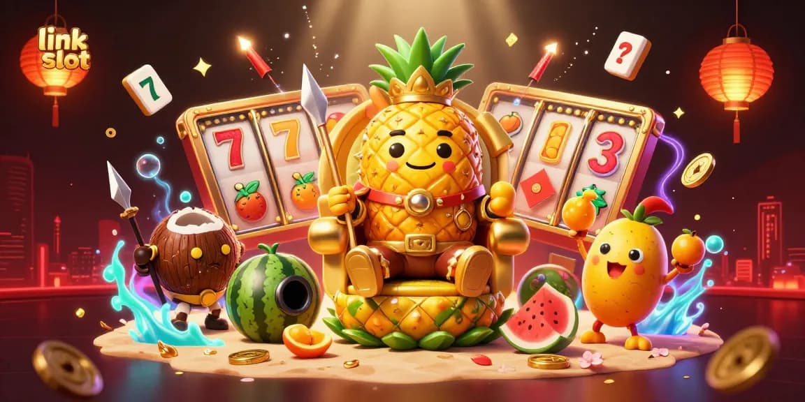 Menangkan hadiah menarik di link slot dengan simbol buah dan jackpot berkilau dalam suasana kasino yang penuh energi.
