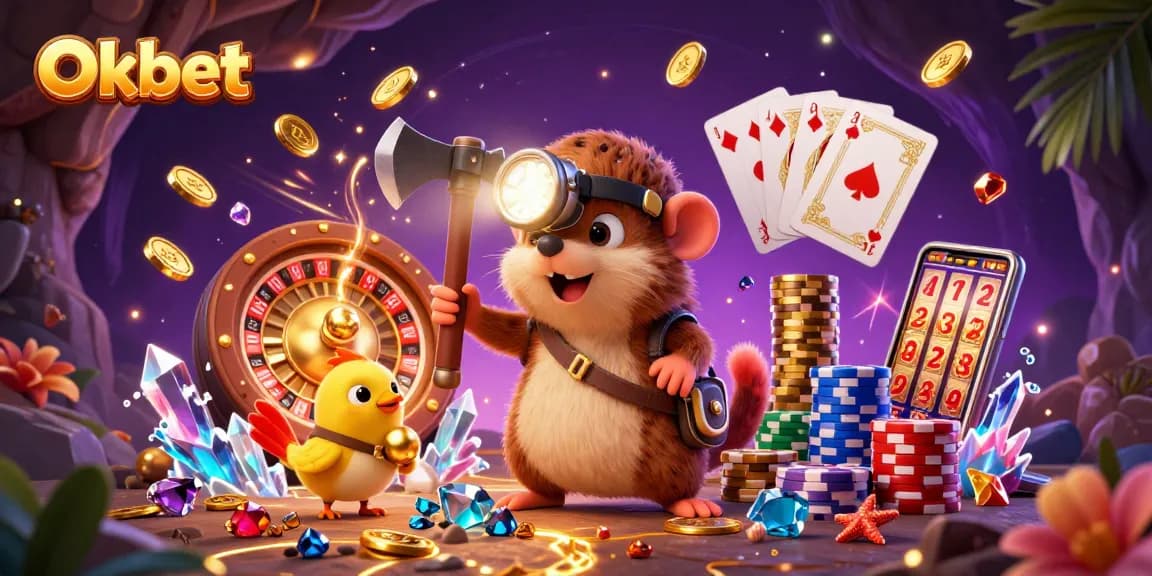 Join the fun at Oxbet casino with treasure-hunting moles and sparkling game elements!
