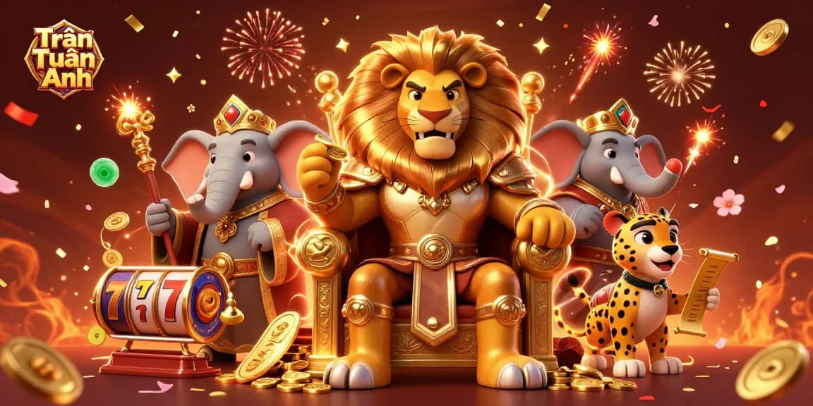 Engage in thrilling gameplay with Trần Tuấn Anh at the vibrant casino filled with slots and treasure.