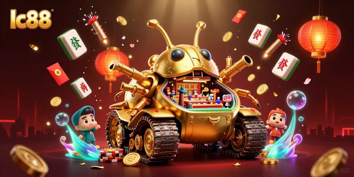 Experience excitement at lc88 with a 3D casino beetle tank revealing thrilling mini-games and festive elements.