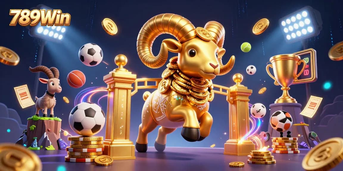 Experience the thrill of 789Win with engaging casino characters and dynamic sports elements.
