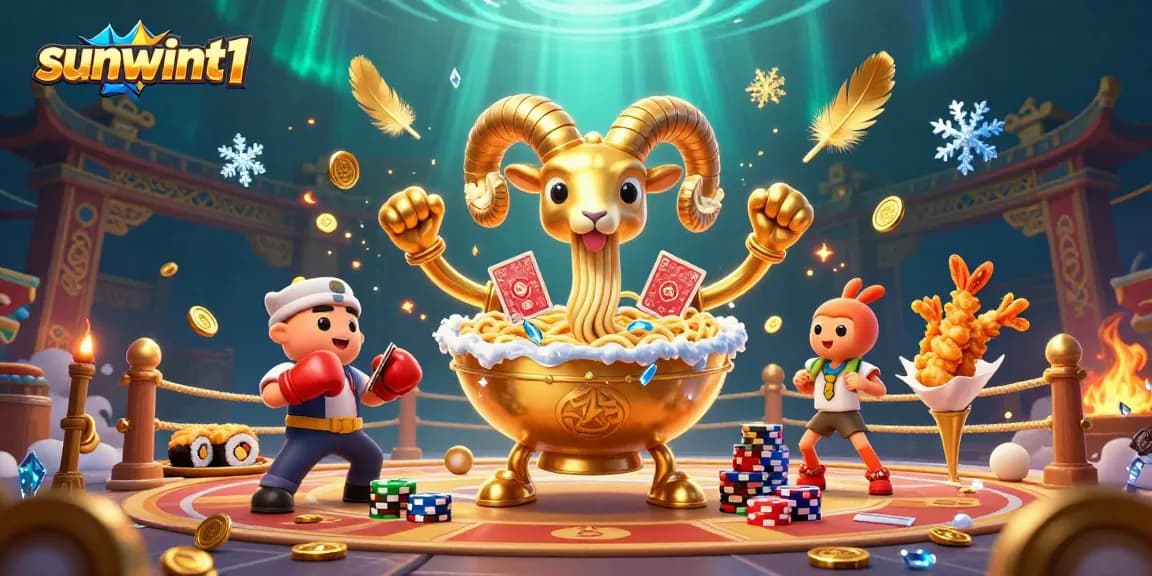 Experience thrilling gameplay at sunwint1 with a dynamic casino scene featuring vibrant characters and elements.