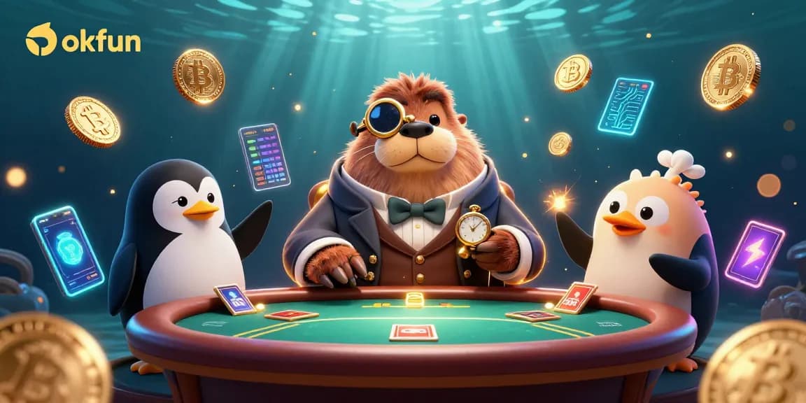 Experience thrilling poker action with the jolly walrus, sophisticated dealer in the okfun underwater casino.