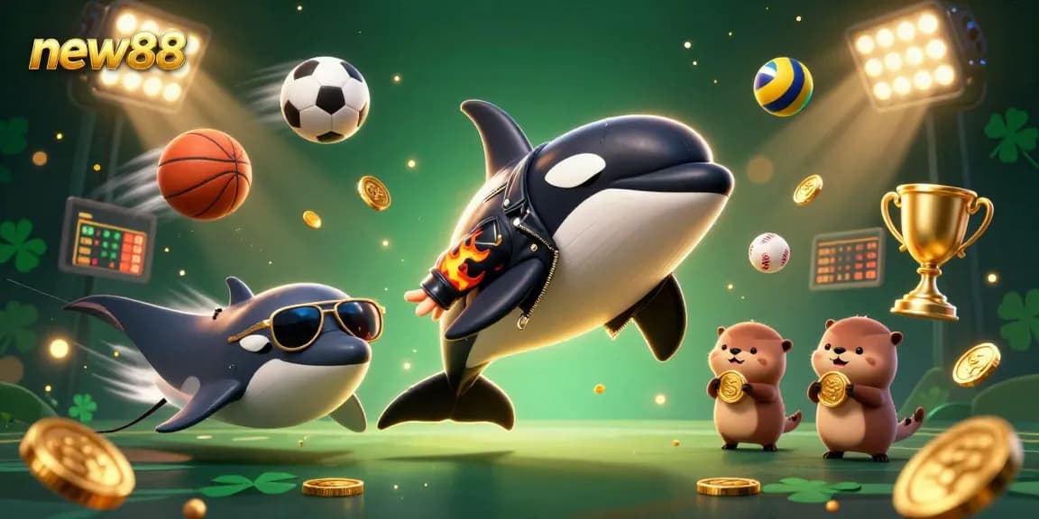 Join new88 action with lively sea creatures celebrating fantastic wins and dynamic betting experiences.