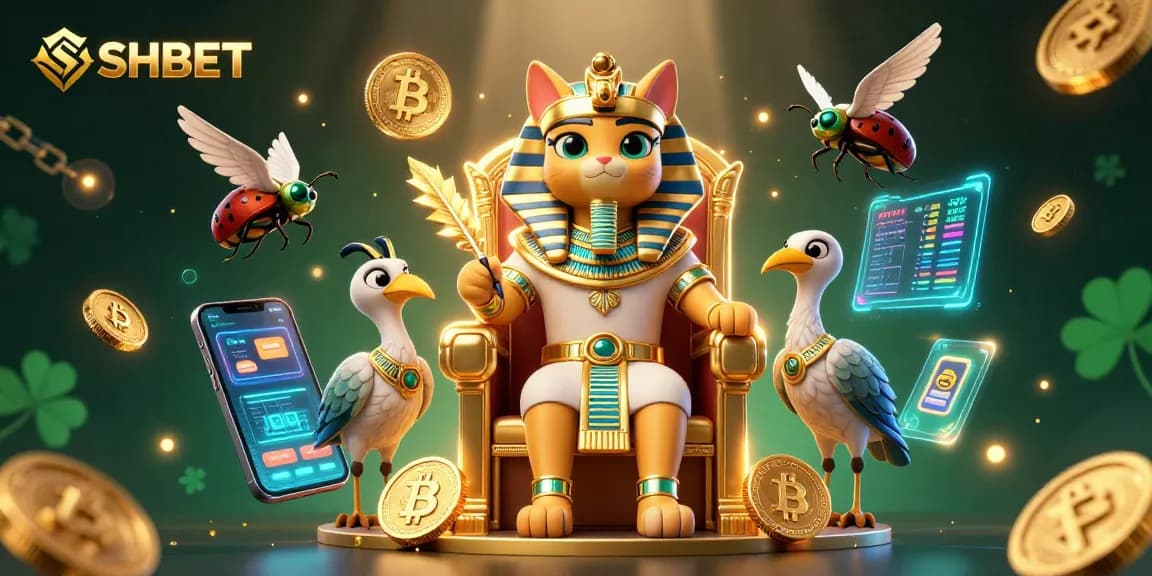SHBET enhances gaming excitement with an engaging 3D illustration featuring dynamic characters and casino elements.