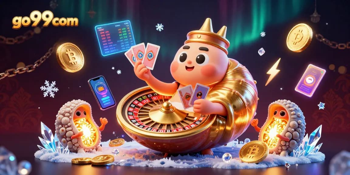 Join the action at go99com with an ancient nautilus roulette wheel surrounded by crypto elements.