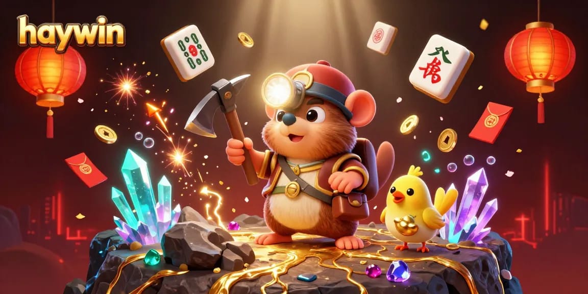 Experience winning with Haywin's vibrant online casino scene, featuring colorful gaming elements and characters.