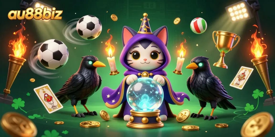 Experience dynamic sports betting with au88biz featuring 3D mystic characters and symbolic gaming elements.