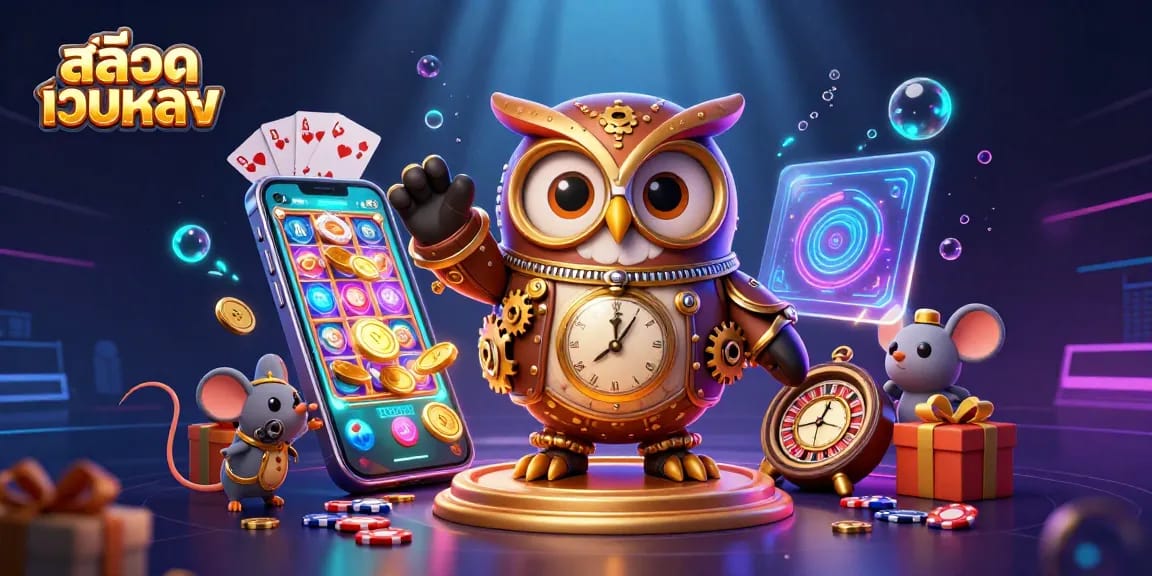 Spin reels and win with สล็อตเว็บตรง in a vibrant 3D casino adventure featuring steampunk elements.