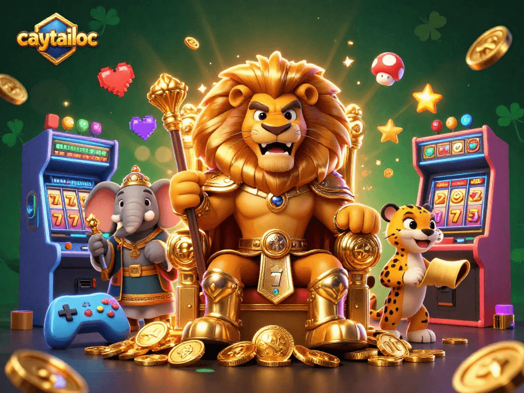 Experience the thrill of caytailoc slots featuring playful characters and vibrant game elements.