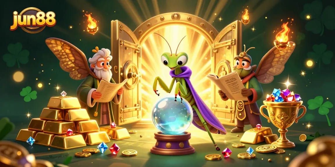 Experience the mystical allure of jun88 with vibrant casino elements and engaging characters.