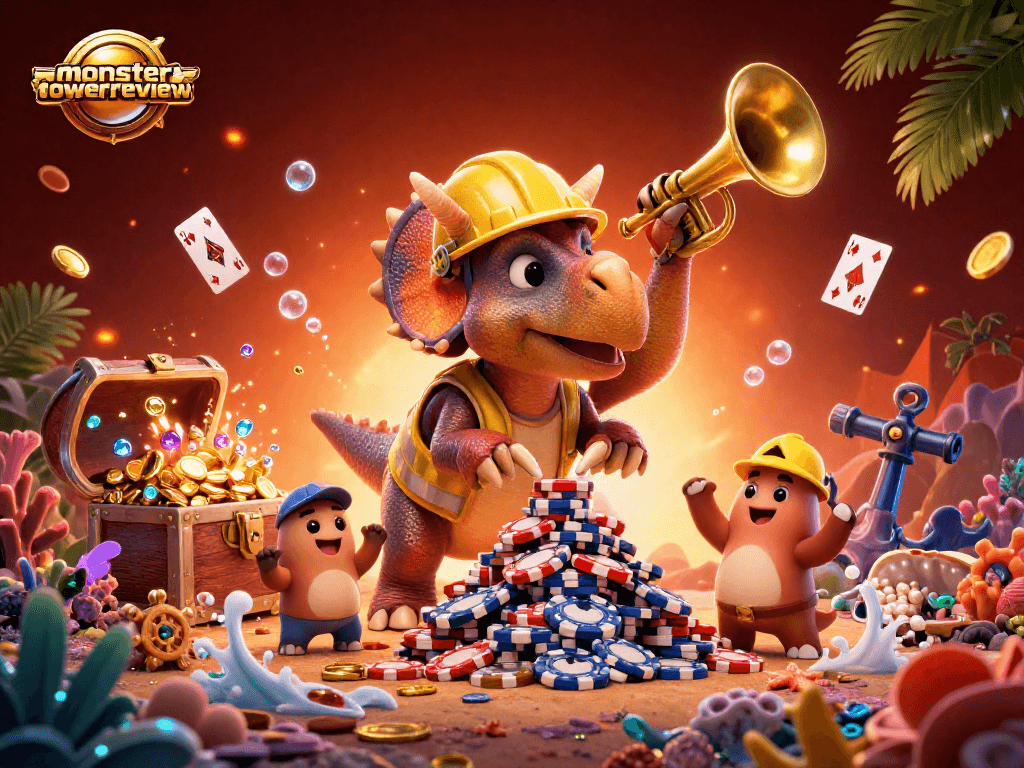 Join the adventure in monstertowerreview with thrilling poker chip building and cheering creatures!