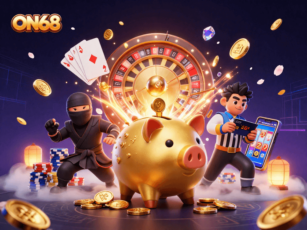 ON68 gamblers experience dynamic gameplay with lively casino elements and exciting rewards.