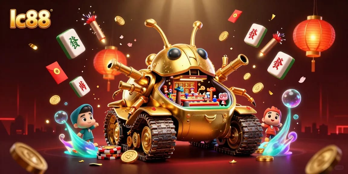 Experience excitement at lc88 with a 3D casino beetle tank revealing thrilling mini-games and festive elements.