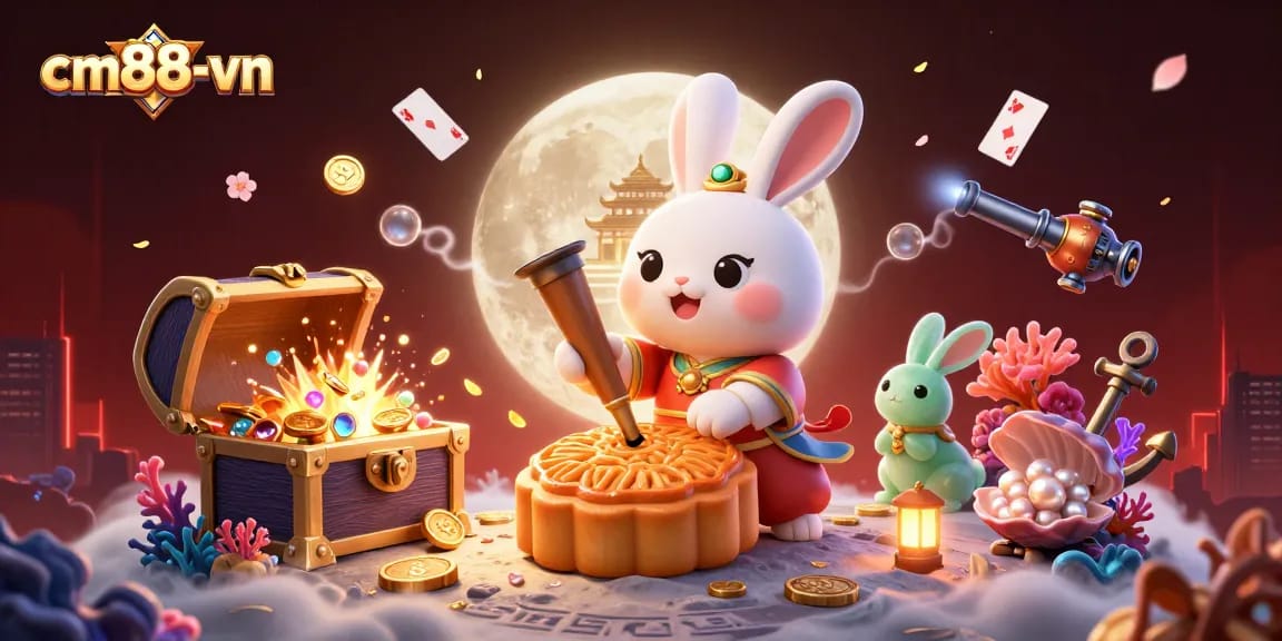 Experience the thrill of cm88-vn with vibrant 3D characters and casino-themed elements.