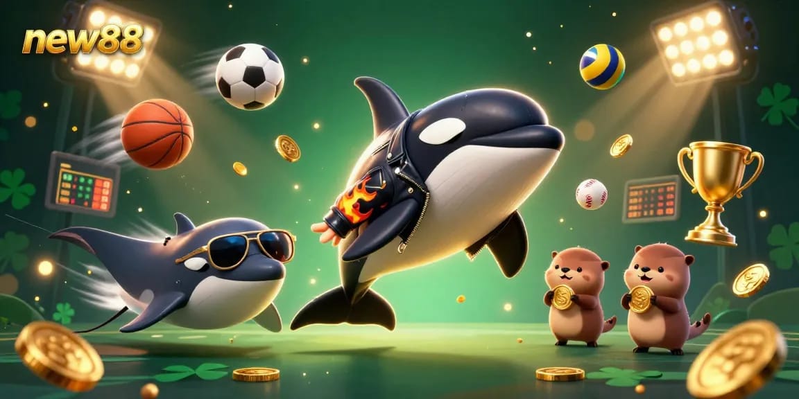 Join new88 action with lively sea creatures celebrating fantastic wins and dynamic betting experiences.