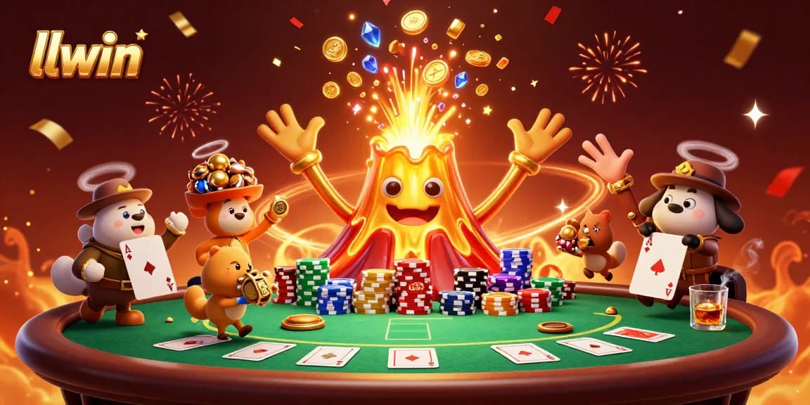 llwin combines gaming excitement with treasure-filled adventures in this vibrant casino scene.
