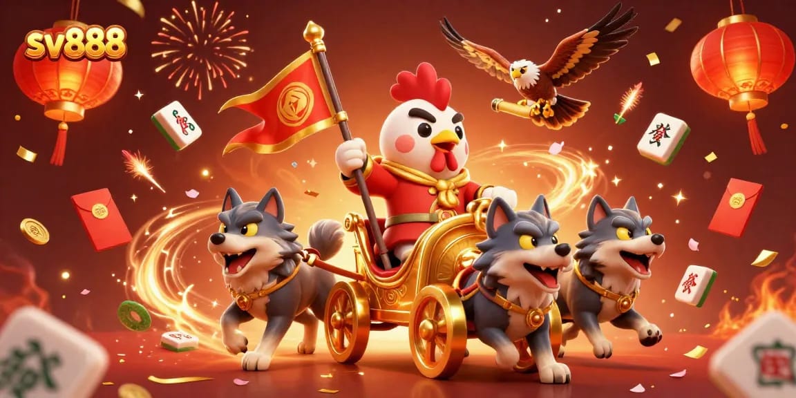 Discover thrilling gameplay at sv888 with our dynamic 3D casino illustration showcasing vibrant elements.