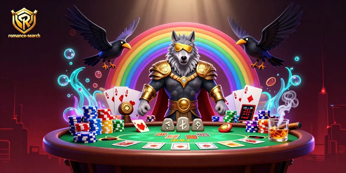 Engage with slots and casino action at romance-search with this vibrant illustration.