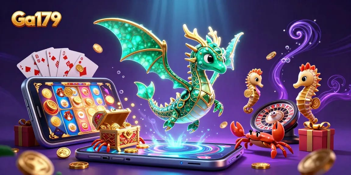 Ga179 showcases exhilarating betting action with a vivid sea dragon and thrilling casino games.
