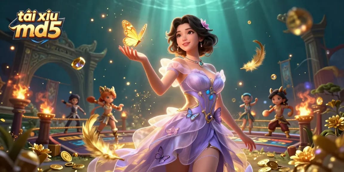 Experience thrilling gameplay with tài xỉu md5, where luck meets strategy in a vibrant casino scene.