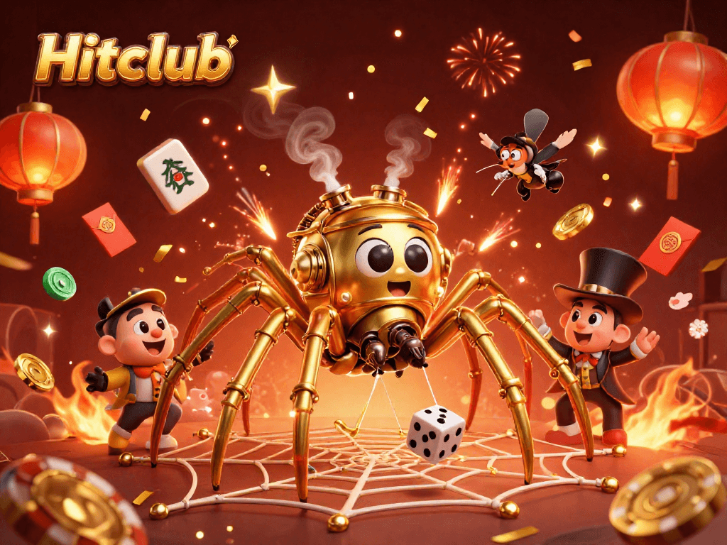 Experience thrilling gameplay at Hitclub with a vibrant casino illustration featuring engaging characters and gaming elements.
