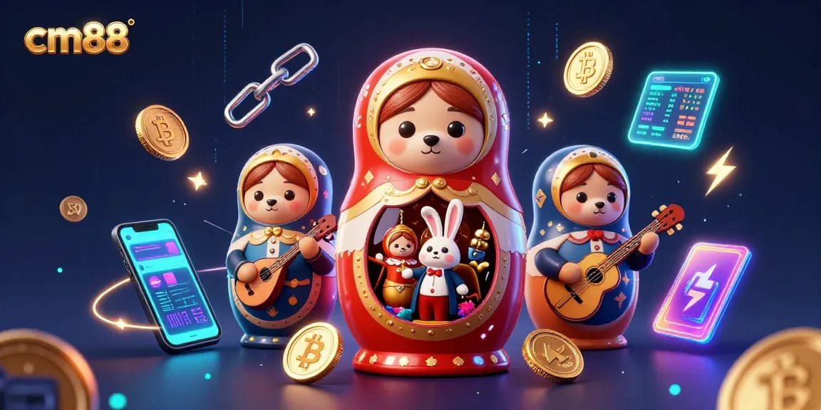 Experience the excitement at cm88 with joyful casino characters, colorful coins, and vibrant gaming visuals.