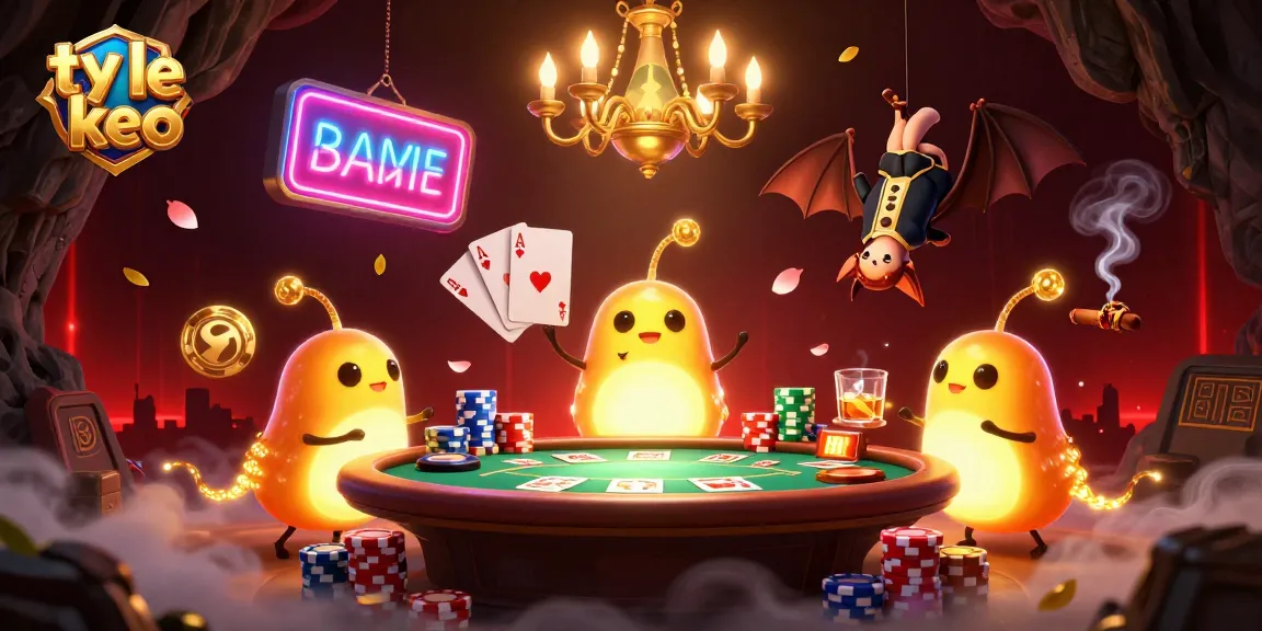 Experience the vibrant ty le keo scene featuring glowworms and a bat dealer in a dynamic casino atmosphere.