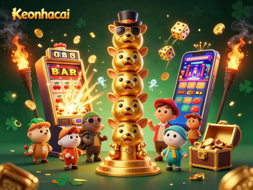 Experience the excitement of keonhacai with vibrant casino action and winning symbols.
