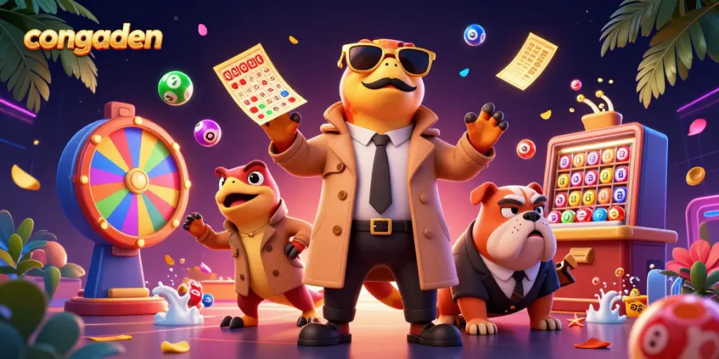 Join the excitement at Congaden as cartoon raptors attempt entry into a VIP casino lounge!
