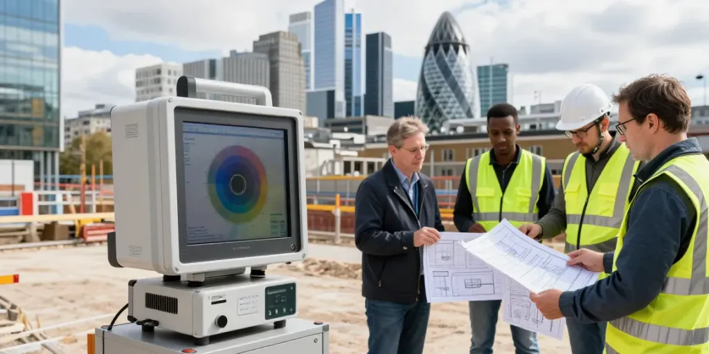 Expert conducting a GPR Survey London to accurately map underground utilities and structures.