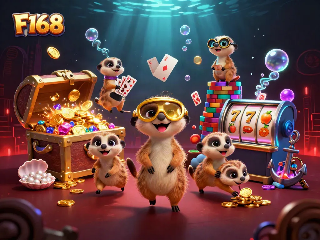 F168 meerkats operate a vibrant casino with rich elements, showcasing dynamic games and playful strategies.