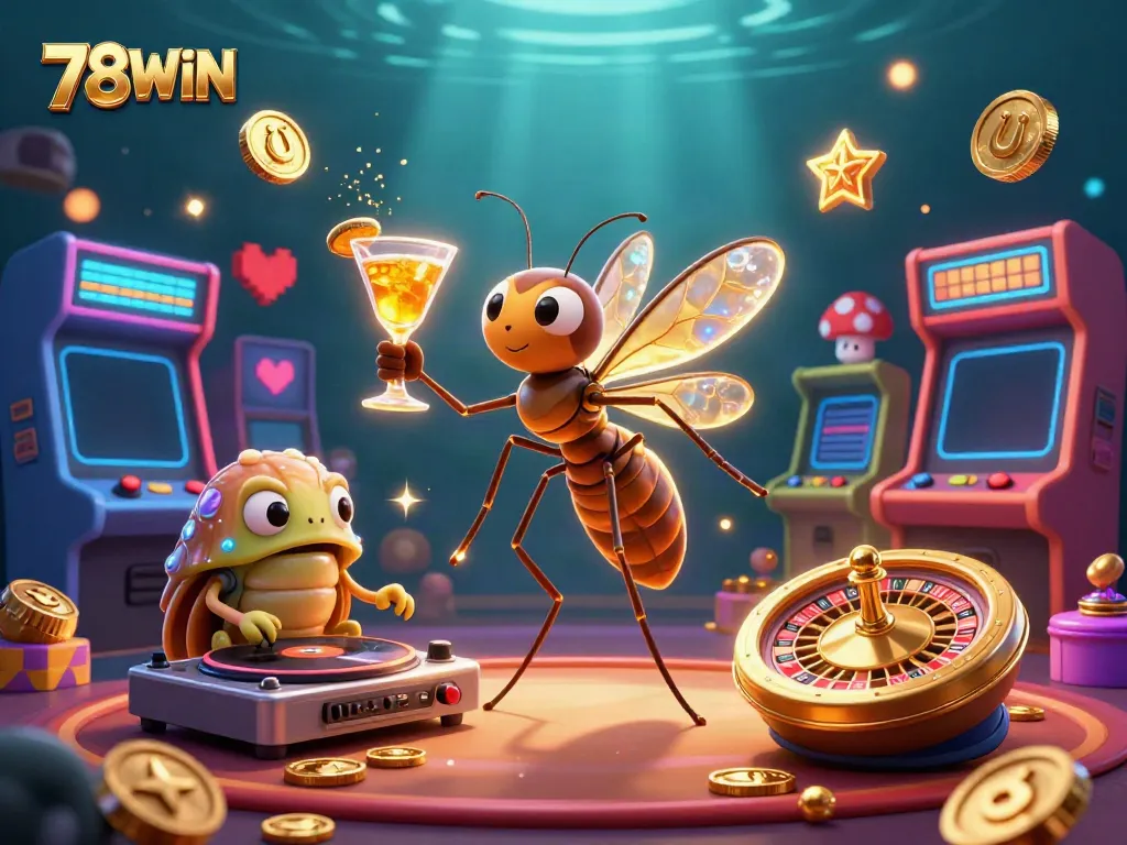 Spin the golden roulette wheel and experience the excitement of online gaming at 78WIN with immersive visuals.