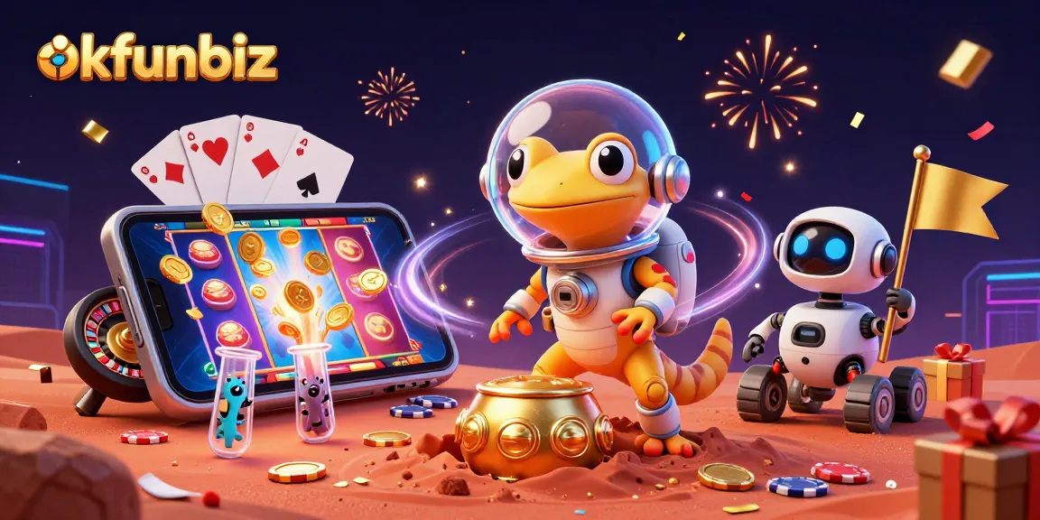 Join the excitement at okfunbiz, unlocking golden casino treasures with Martian gecko and friends!