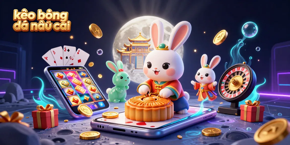 Experience exciting gameplay with kèo bóng đá nhà cái in a vibrant moonlit casino scene featuring themed elements and characters.