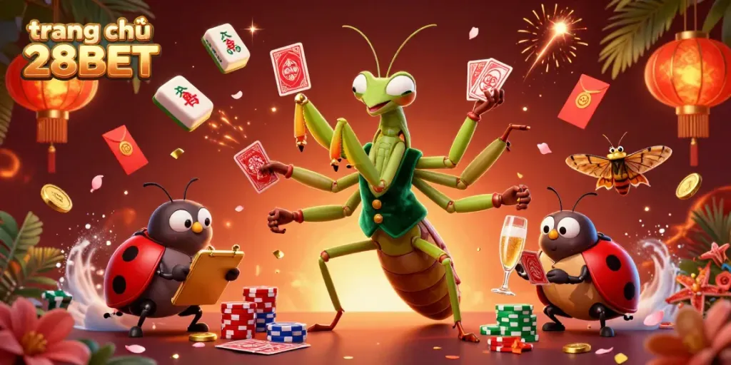 Engage in thrilling gameplay at trang chủ 28BET with dynamic characters and vibrant casino elements.