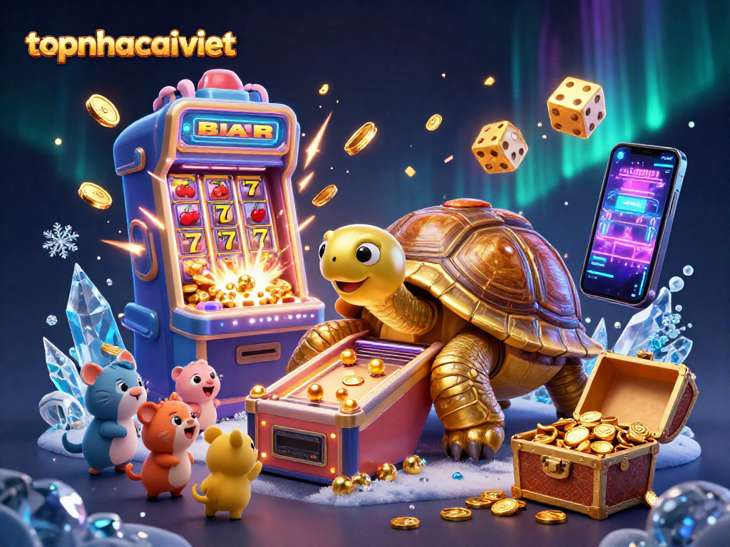 Experience the excitement of topnhacaiviet with vibrant 3D casino visuals and dynamic gaming elements.
