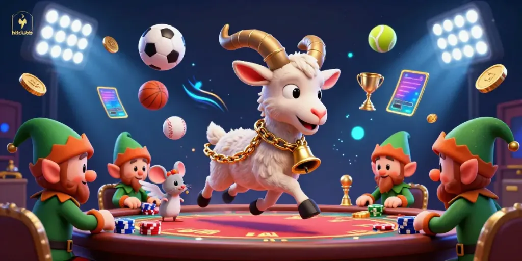 Experience thrilling action at hitclubb's holiday-horror casino, featuring cartoons and sports elements.