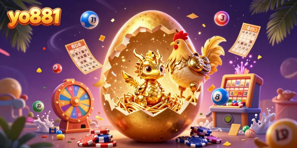 Experience the excitement of yo881 with a breathtaking 3D dragon and gaming elements in a vibrant casino scene.