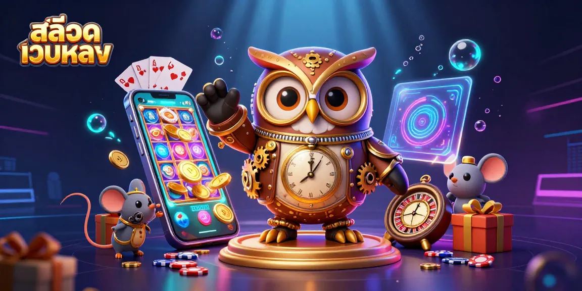 Spin reels and win with สล็อตเว็บตรง in a vibrant 3D casino adventure featuring steampunk elements.