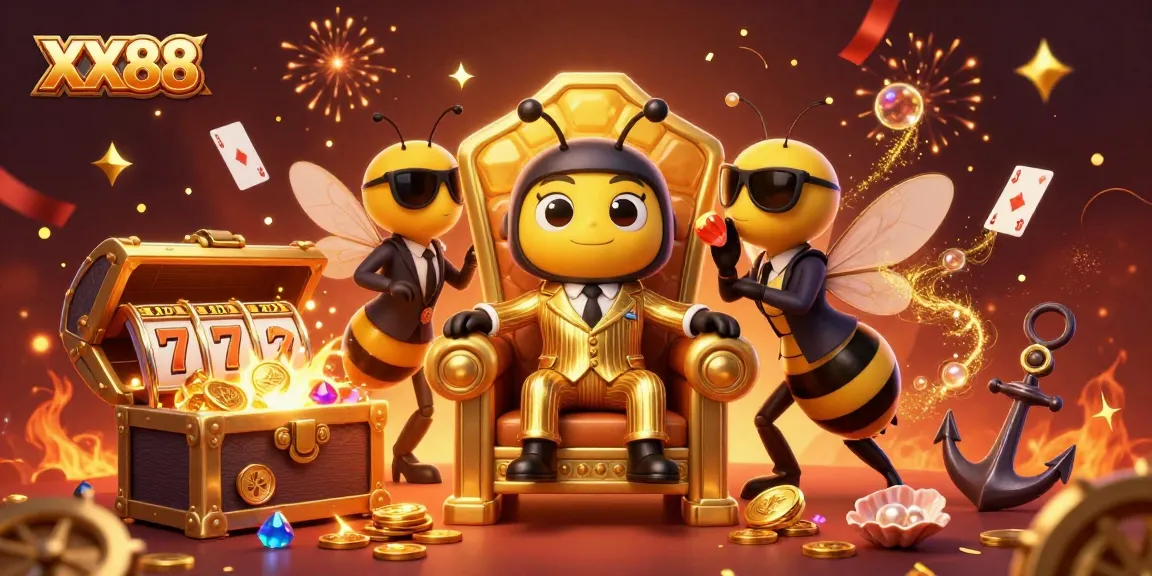Win big with XX88 in an ultra-detailed 3D casino scene with captivating game elements.